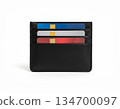 Minimalist Black Leather Card Holder Wallet 134700097
