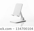 Minimalist White Phone Stand on Clean Background 134700104