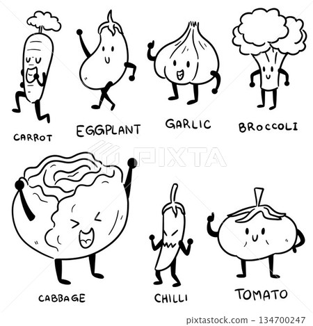 vector set of vegetable 134700247