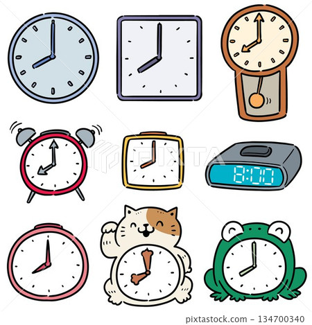 vector set of clock 134700340
