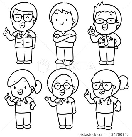 vector set of doctor vector set of doctor 134700342