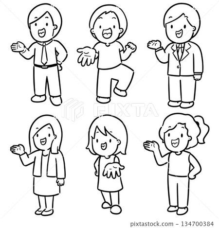 vector set of people hand palm up vector set of people hand palm up 134700384