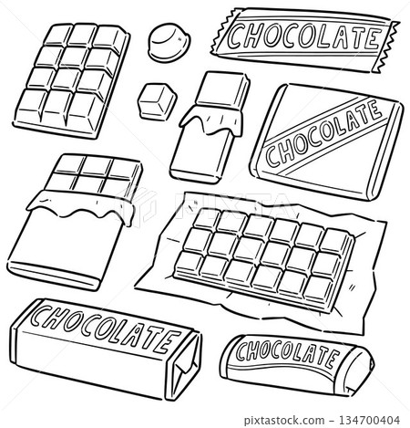 vector set of chocolate 134700404