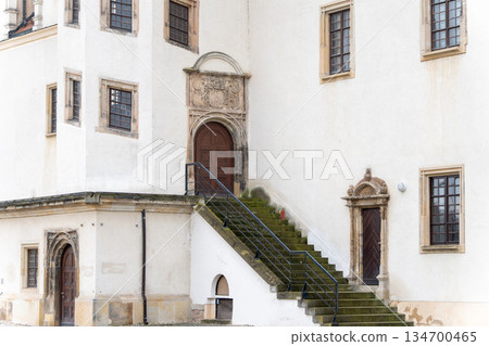 Dessau, Germany. December 23, 2025. The exterior stone staircase Dessau, Germany. December 23, 2025. The exterior stone staircase 134700465