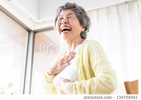Laughing senior Laughing senior 134700481