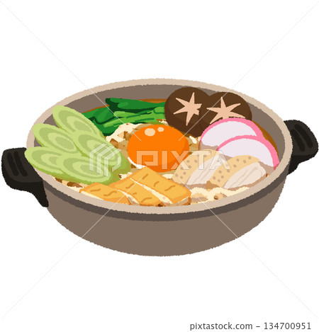 Illustration of nabeyaki udon 134700951
