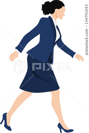 行走的女商人的插圖 行走的女商人的插圖 134701043