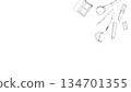 Pen line drawing makeup tools 134701355