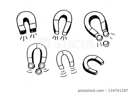 Hand drawn magnet doodle 134701397