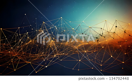 Abstract blue glowing background 134702448