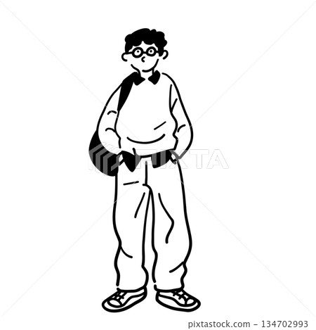 抬頭看向上方的人的線條畫向量圖 抬頭看向上方的人的線條畫向量圖 134702993