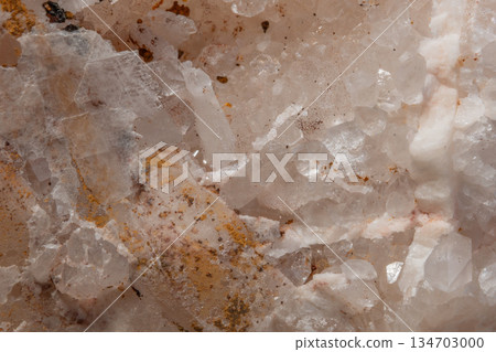 Surface of clear minerals with crystals and reflections inside 134703000