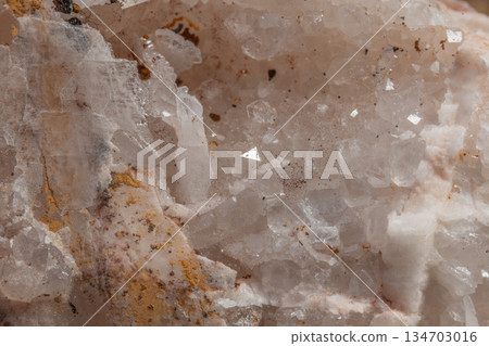 Surface of clear minerals with crystals and reflections inside Surface of clear minerals with crystals and reflections inside 134703016