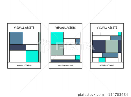 Abstract composition of geometric shapes and lines in retro modern style. Eps 10 Abstract composition of geometric shapes and lines in retro modern style. Eps 10 134703484