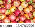 Organic Healthy Red apples, concept of fresh and healthy food 134703556