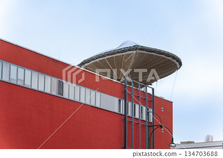 Dessau, Germany. December 23, 2025. The Dessau Center's architecture 134703688