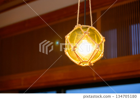 Glass lighting and rope 134705180