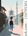 Young woman traveling in Kyoto 134705301