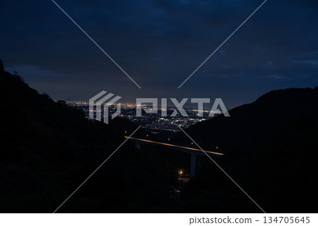 Night view from the Suzuka Skyline in Mie Prefecture 134705645