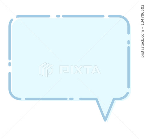simple blue speech bubble - Stock Illustration [134706502] - PIXTA
