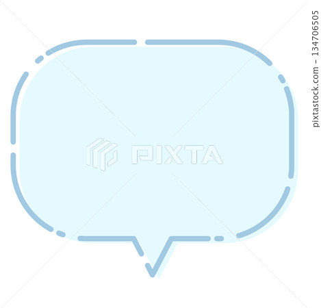 simple blue speech bubble simple blue speech bubble 134706505