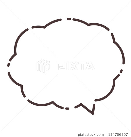 Simple white speech bubble 134706507