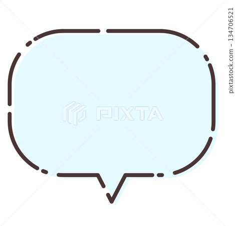 simple blue speech bubble simple blue speech bubble 134706521