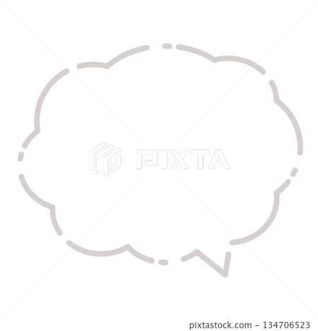 Simple white speech bubble Simple white speech bubble 134706523