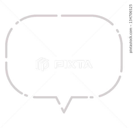 Simple white speech bubble Simple white speech bubble 134706525