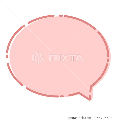 simple pink speech bubble 134706528