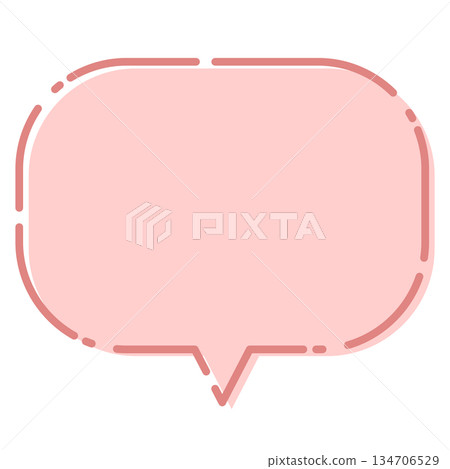 simple pink speech bubble 134706529