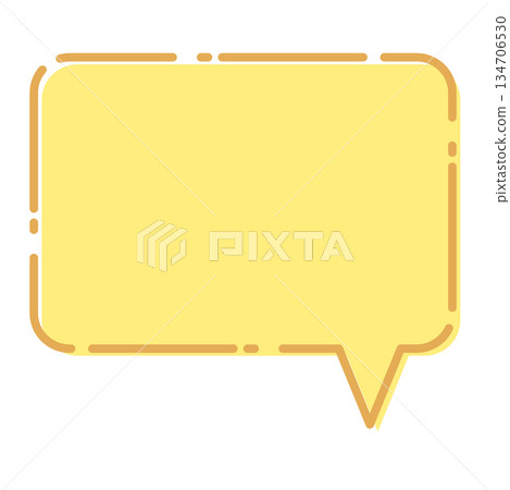 simple orange speech bubble 134706530