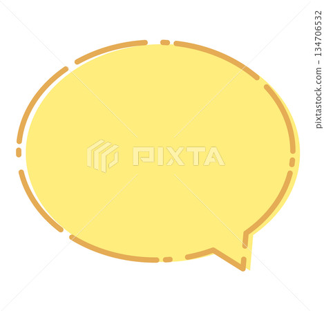 簡單的橙色語音氣泡 134706532