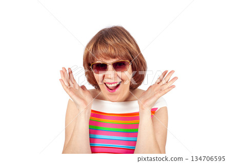 Smiling Young Woman Looking at Camera Smiling Young Woman Looking at Camera 134706595