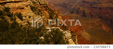 Hazy Sky Day At The Grand Canyon Arizona Hazy Sky Day At The Grand Canyon Arizona 134706673