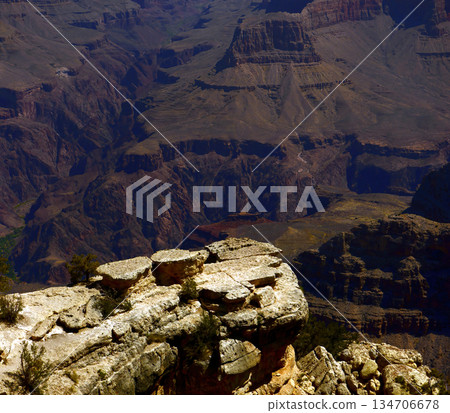 Hazy Sky Day At The Grand Canyon Arizona Hazy Sky Day At The Grand Canyon Arizona 134706678