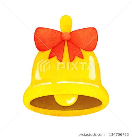 手繪可愛鈴鐺插圖 134706733