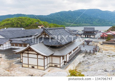 Osorezan Bodaiji Temple, one of Japan's three major sacred sites 134706747