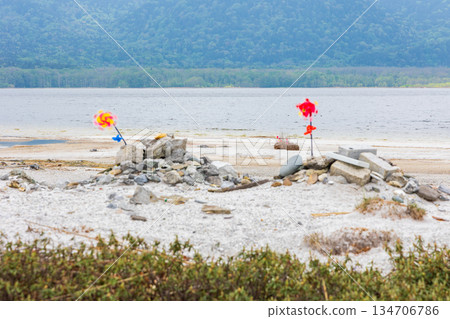 日本三大聖地:恐山菩提寺與極樂濱海灘 日本三大聖地:恐山菩提寺與極樂濱海灘 134706786