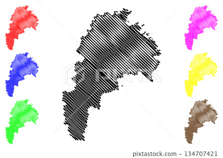 Tahuata island (France, French Republic, Pacific Ocean, Marquesas Islands Archipelago, French Polynesia) map vector illustration, scribble sketch Tahuata map Tahuata island (France, French Republic, Pacific Ocean, Marquesas Islands Archipelago, French Polynesia) map vector illustration, scribble sketch Tahuata map 134707421