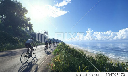 Coastal Cycling Paradise: A Serene Escape Along the Oceanside 134707470
