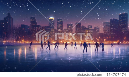 Winter Wonderland: Ice Skating Under the City Lights Winter Wonderland: Ice Skating Under the City Lights 134707474