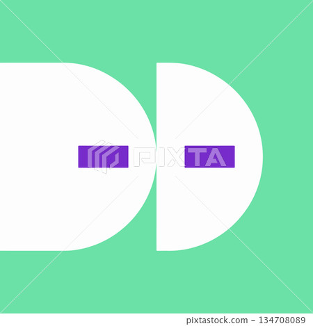 Abstract Shapes with Purple Rectangles Abstract Shapes with Purple Rectangles 134708089