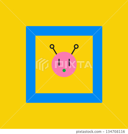 Cute Electrical Outlet Character 134708116