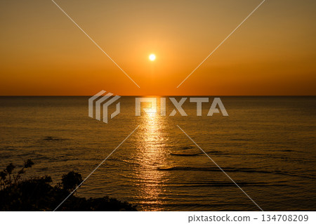 Sunset over the sea Sunset over the sea 134708209