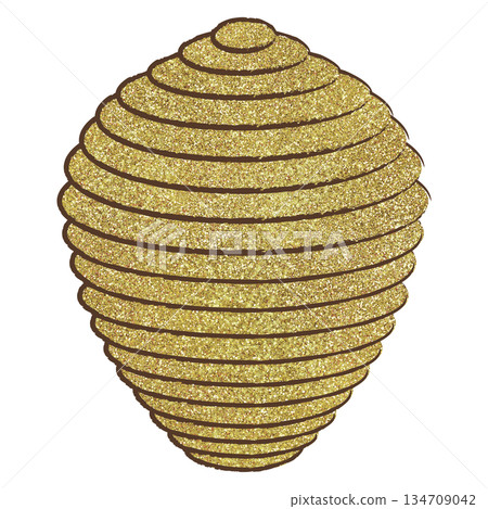 插畫素材：蜂巢金蜂 134709042