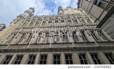 Details of the historic building exterior in Brussels 134709462