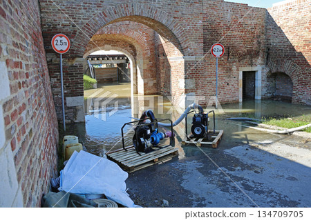 Pumping Water Flooded Passage 134709705