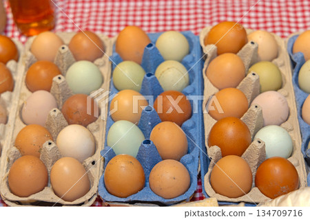 Farm Eggs Cartons 134709716