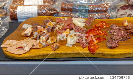 Charcuterie Board Deli Meat Charcuterie Board Deli Meat 134709736